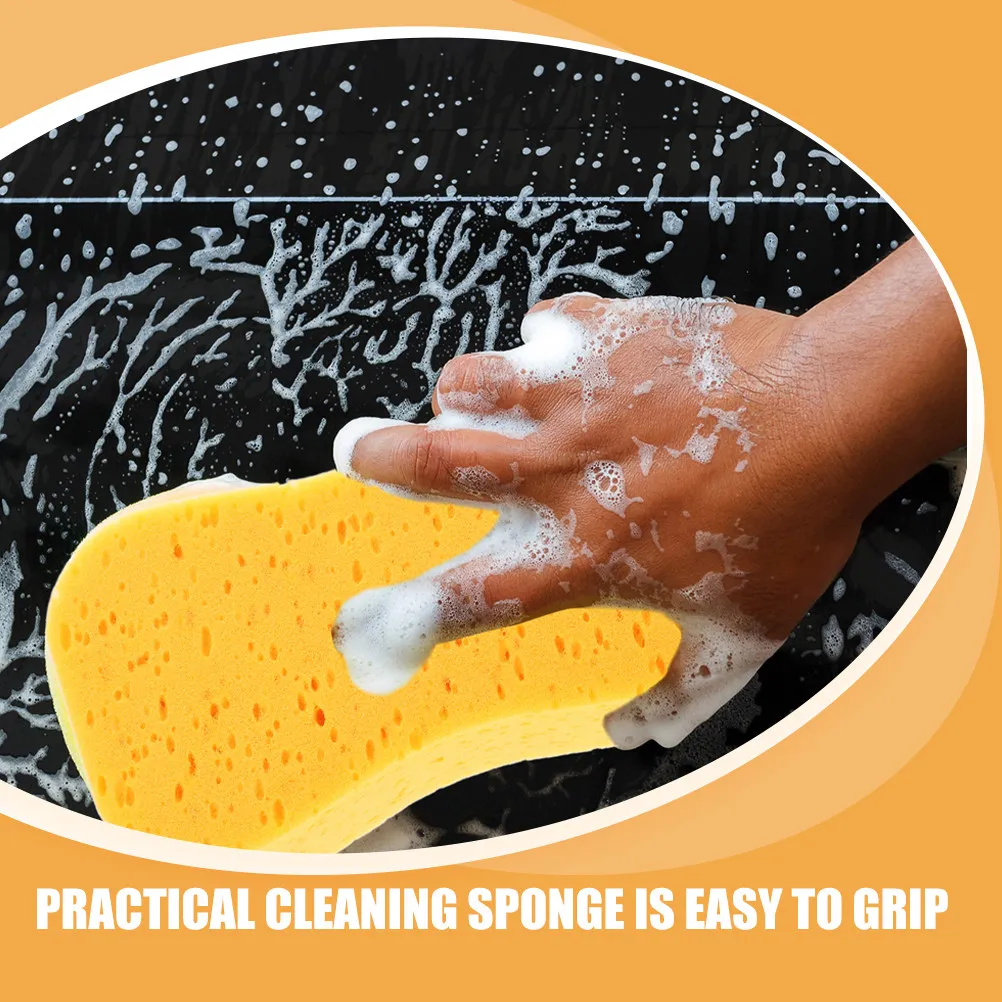 4Pcs High-Density Car Wash Sponge for Efficient Vehicle Cleaning Superior Water Absorption Scratch-Free Auto Detailing Large