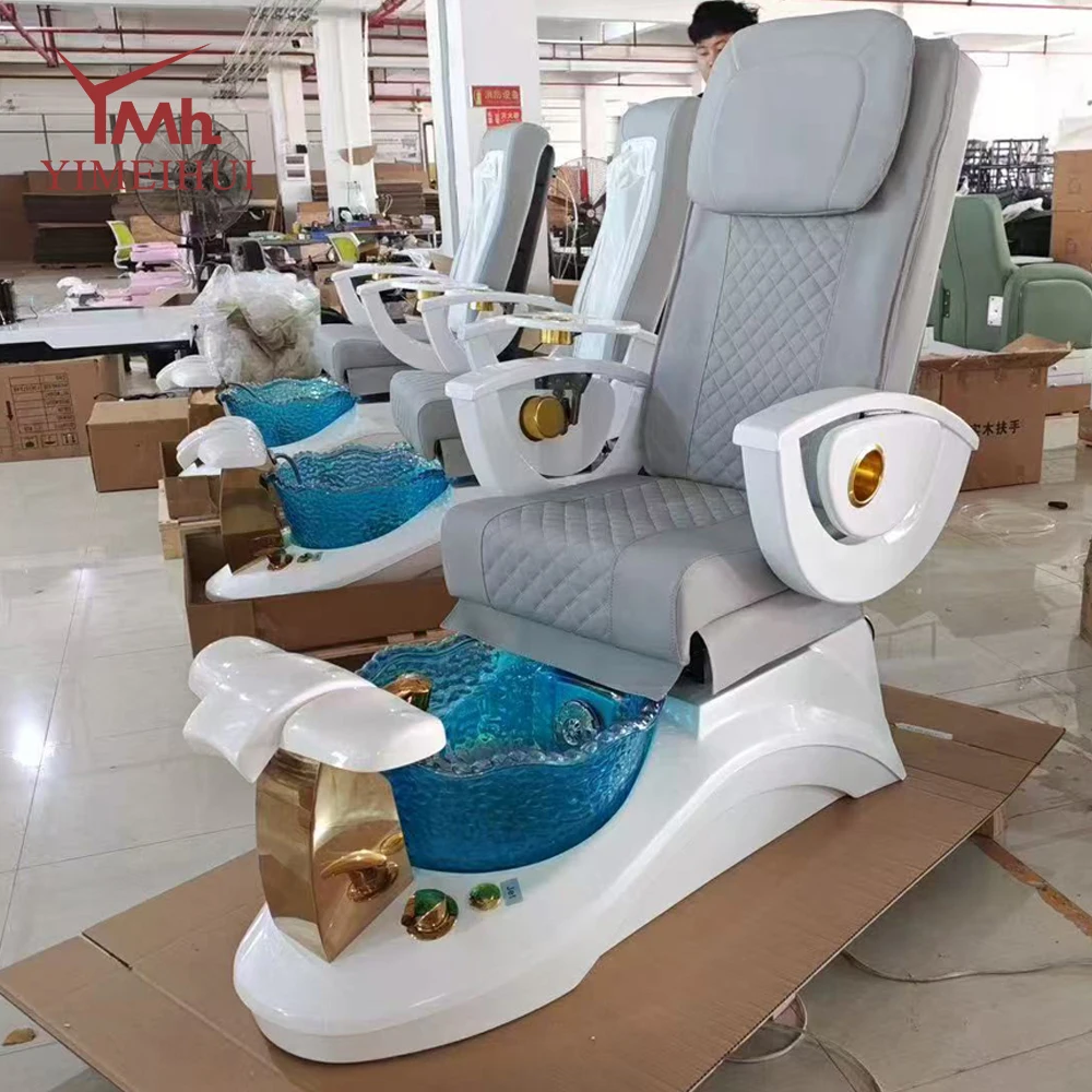 Nail Salon Furniture High Back Massage Manicure Chair Plumbing Spa Nail Salon Furniture Pedicure Chair