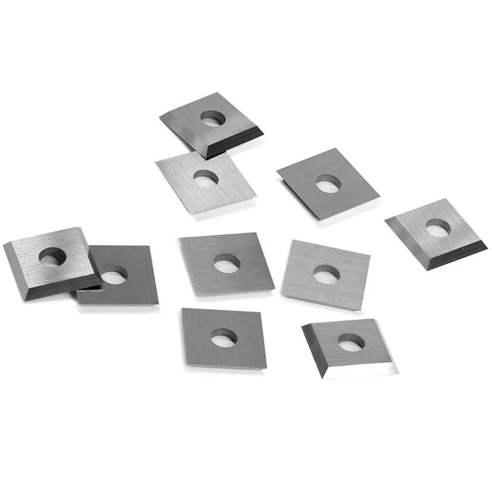 Square Carbide Inserts Cutters Blades Knives Set Fit For Detailer Hollower Finisher Rougher HDF MDF Wood Lathe Turning Tools