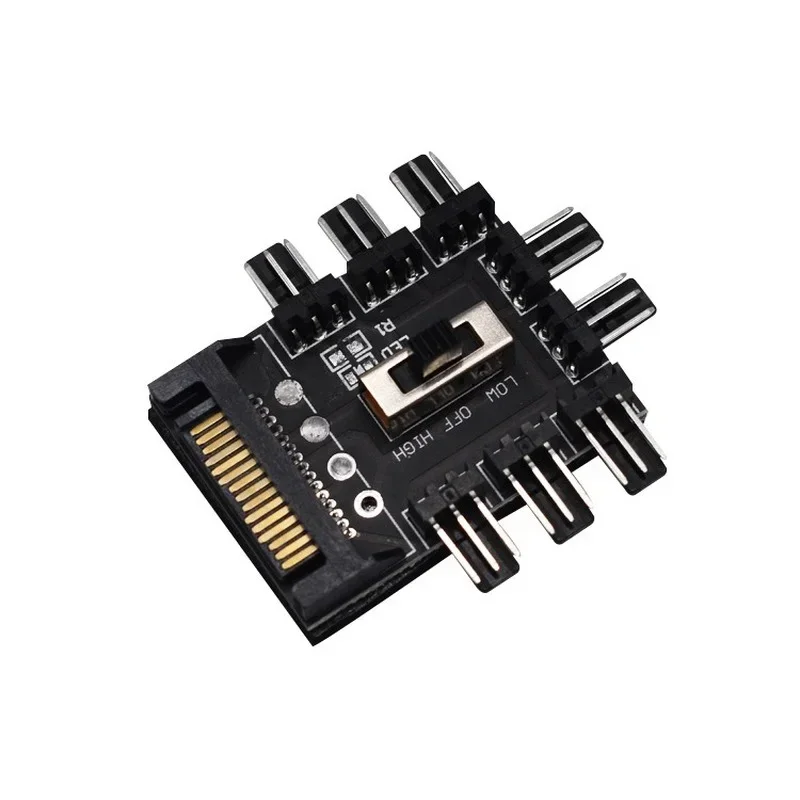 

НОВЫЙ 1–8-контактный разветвитель, охлаждающий вентилятор, концентратор, 3-контактный, 12 В, розетка, адаптер для печатной платы, 2-уровневое управление скоростью, ПК, компьютер, IDE Molex