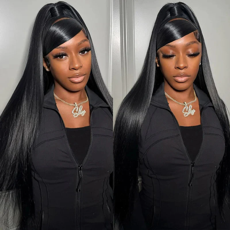 

Straight Transparent Lace Front Wig Human Hair 13x6 Hd Lace Frontal Wig 250 Density Brazilian Straight Human Hair Wig For Women