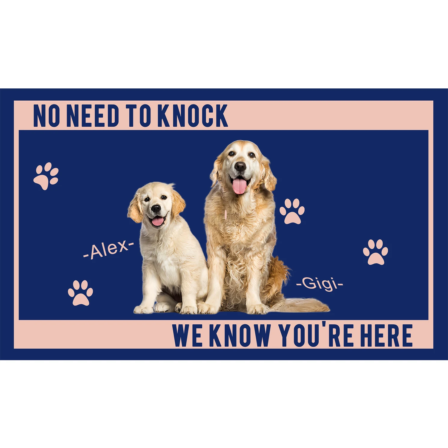 

Dog Photo Doormat Custom Rubber Non-Slip Funny Mats for Entryway Door Mat Indoor Outdoor Rug Floor Foot Mat