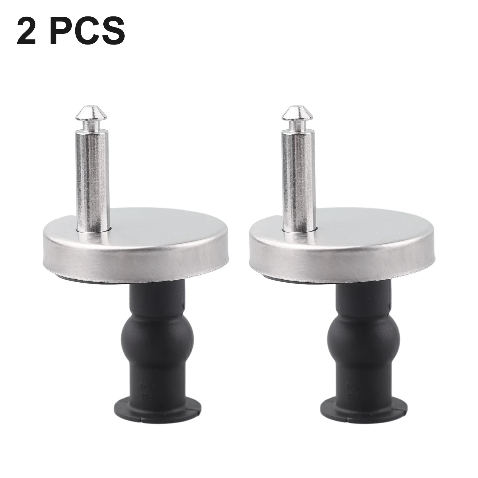 High Quality Toilet Hinge Seat Mounting 1 Pair 45mm Disc Quick Release Replacement Sliver&Black Stainless Steel