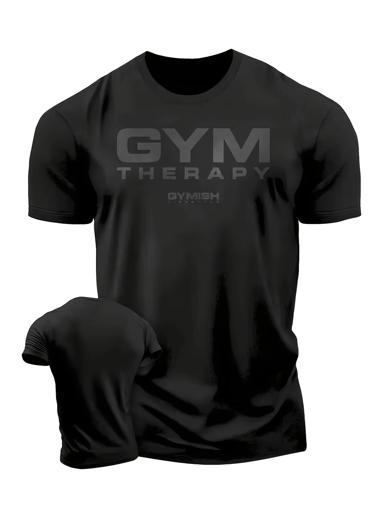 T-shirt de fitness pour homme avec imprimé GYM Relax audacieux |   T-shirt à manches courtes à col rond respirant, coupe classique, idéal pour la musculation et la salle de sport