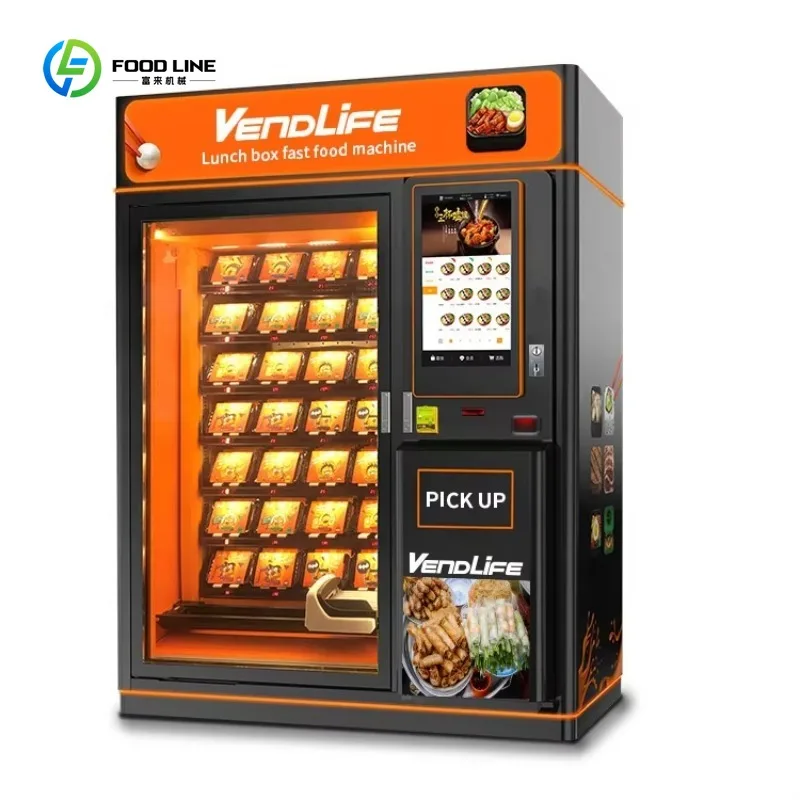 

High-quality Hot Food Vending Machine, Supports Credit Card and Apple Pay Payments.