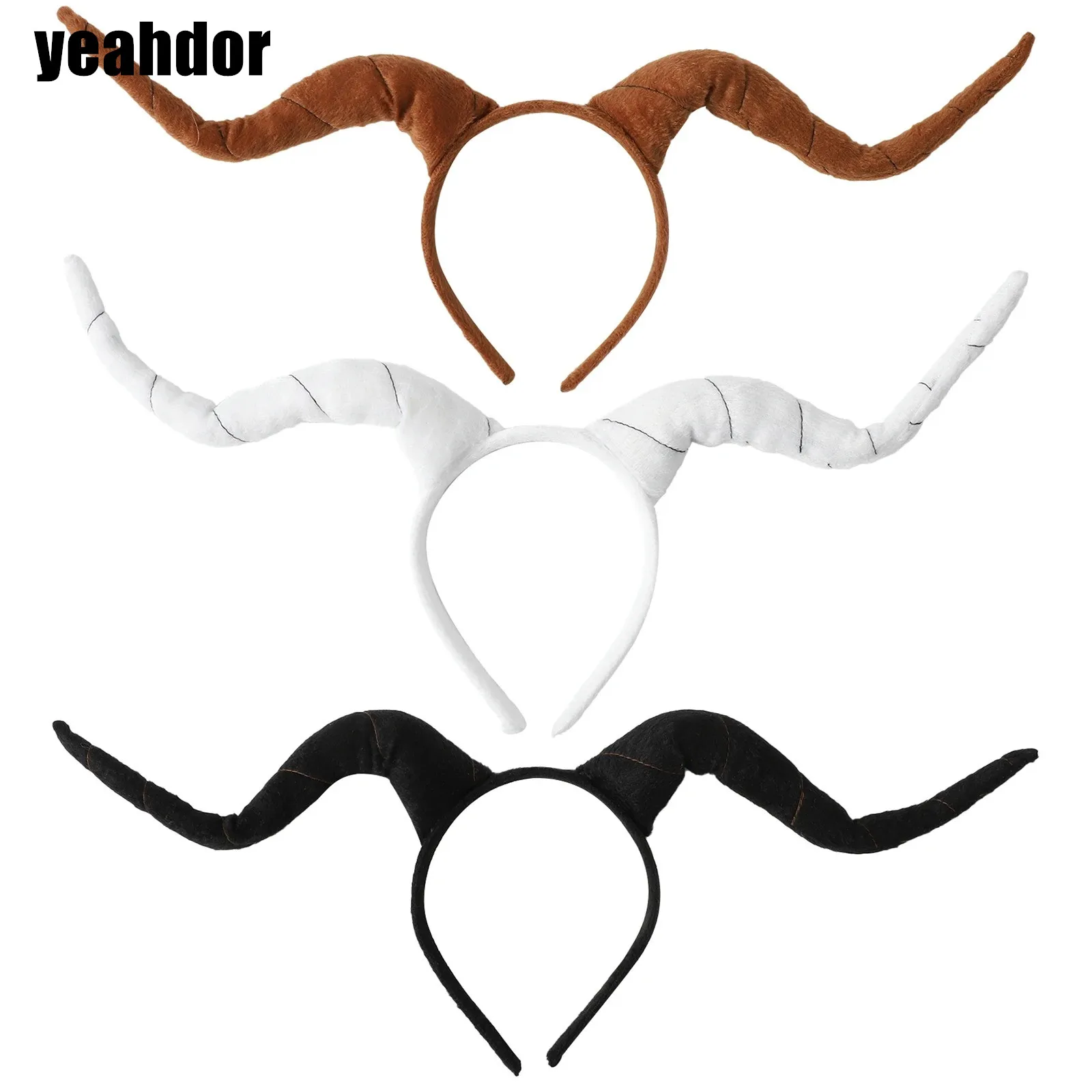 Adult Children Animal Horn Headband Funny Cute Shaped Flexible Headwear for Halloween Performance Cosplay Photography