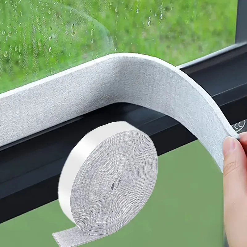 1pc 3cmx4m Self-Adhesive Sealing Strip Door Window Water Absorbing Felt Keep Dry Condensation Prevention Wall Protection