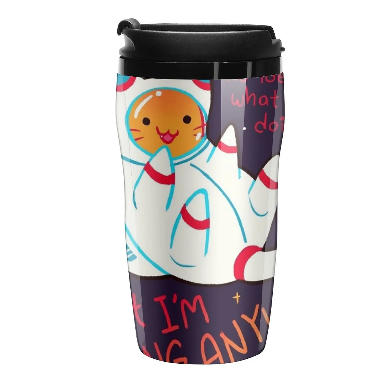 

New I'M TRYING ANYWAY Catstronaut Travel Coffee Mug Luxury Cup Game Coffee Cups