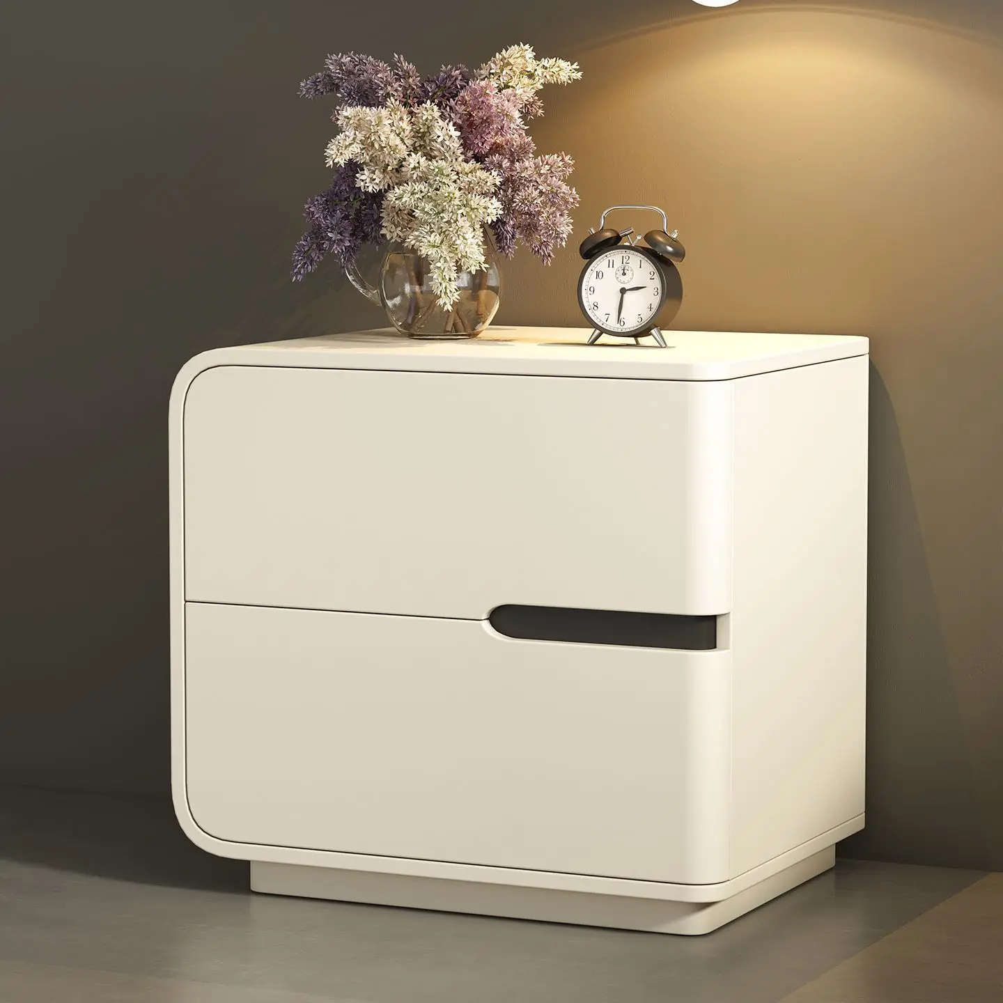 Solid wood bedside table small new storage locker bedroom
