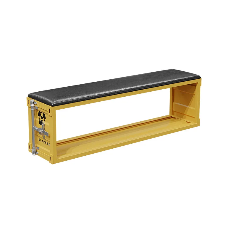 

Industrial wind wrought iron multi-functional storage container shoe changing stool creative storage