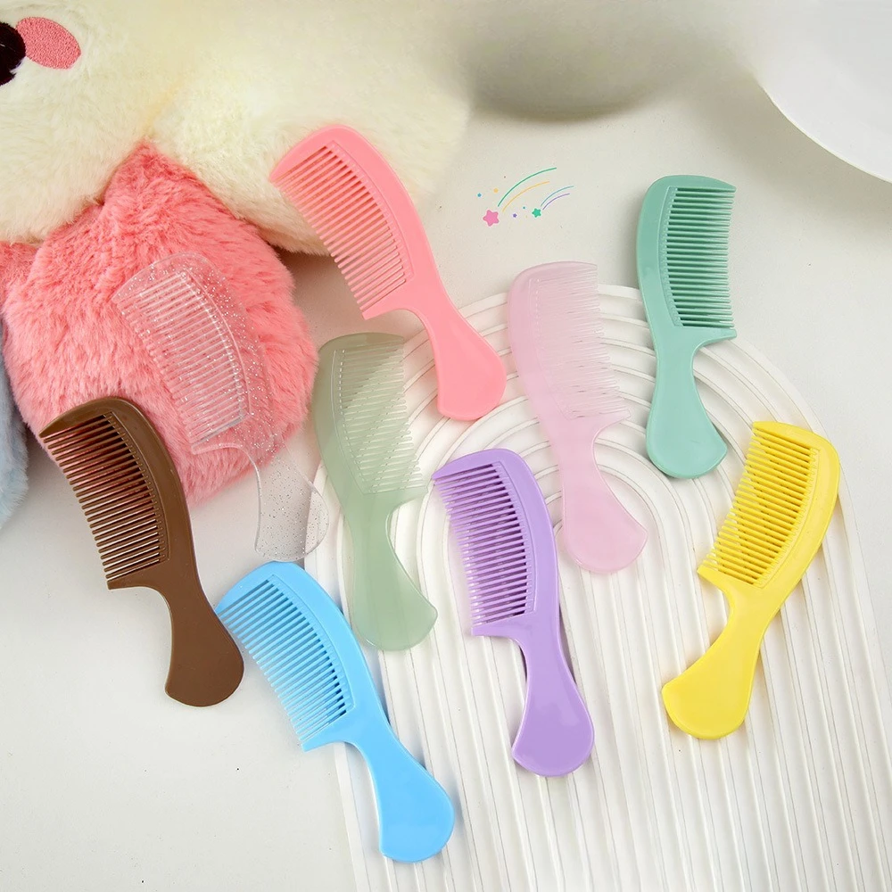 Candy Color Mini Comb Portable Cute Plastic Pocket Comb Home Use Straight Hair Comb Women Girls Long Hair Straight Hair Brush