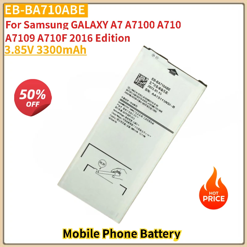 

3.85V 3300mAh Mobile Phone Battery EB-BA710ABE For Samsung GALAXY A7 A7100 A710 A7109 A710F 2016 Edition Brand-New High Quality
