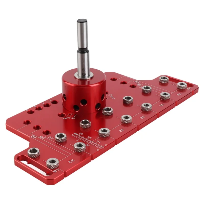 Shelf Pin Hinge Jig 2 In 1 Self Contained Clamping All Metal Cabinet Hardware Tool Drill Guide With 7 Drilling Bits