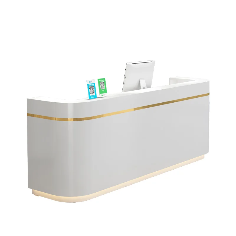 Reception Counter for Office Building Beauty Salon Reception Desk Modern Custom Small Front Desk