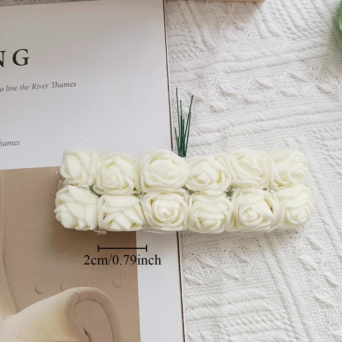 Dekorasi bunga buatan DIY, Aksesori pernikahan Natal karangan bunga, dekorasi rumah mawar, beruang Teddy Mini busa 2cm 144 buah