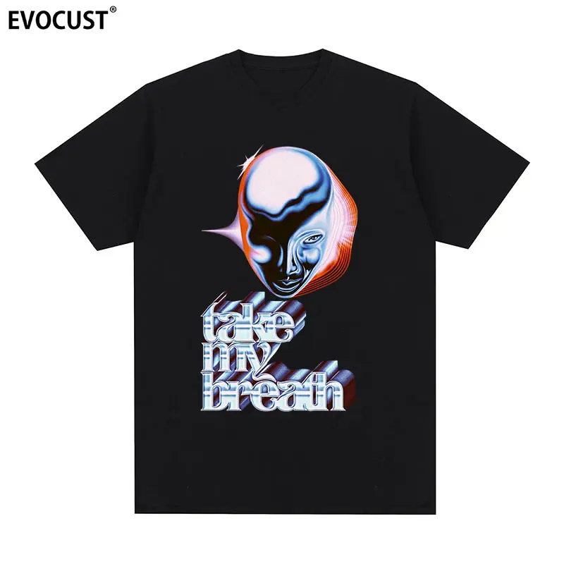 

2025 Summer New Pot Brother Take My Breath Printed Graphic Fashion Casual High-quality Breathable Pure Cotton Round Neck T-shirt