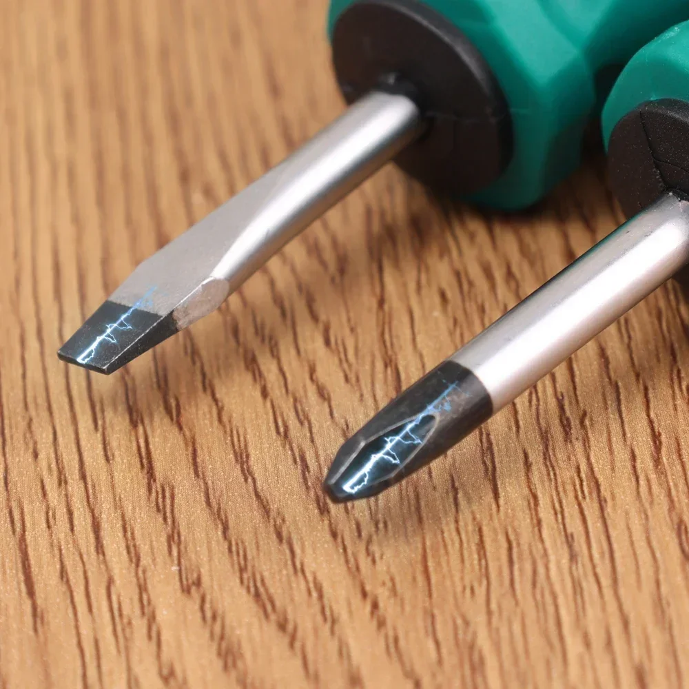 Short Handle Screwdriver Set Magnetic Mini Portable Screwdrivers Inch Half Cross Small Handle Driver Household Maintenance Tool