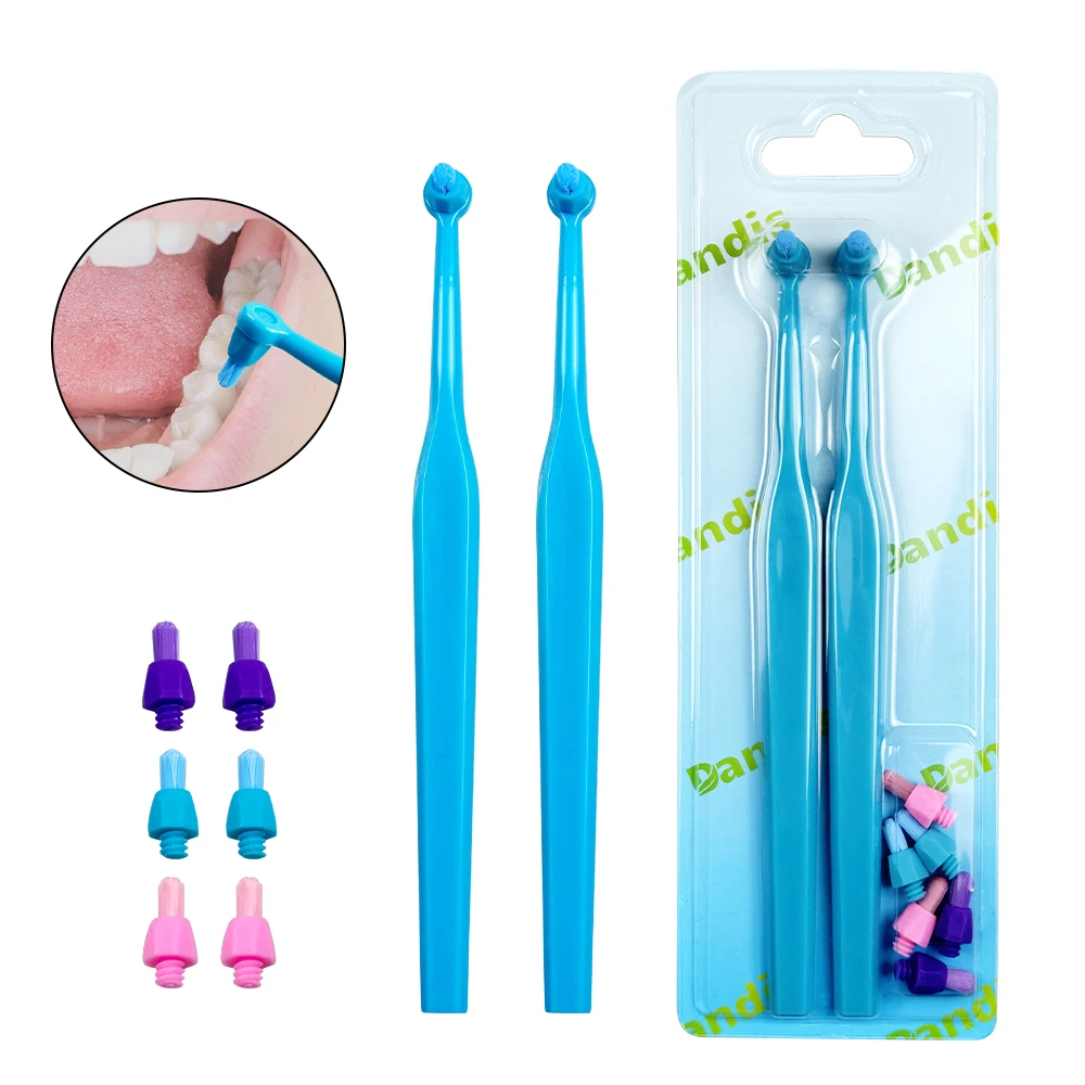 

5 set Small Head Orthodontic Toothbrush End Tuft Toothbrush Single-Beam Soft Bristle Teeth Cleaning Tools With Replacement Head