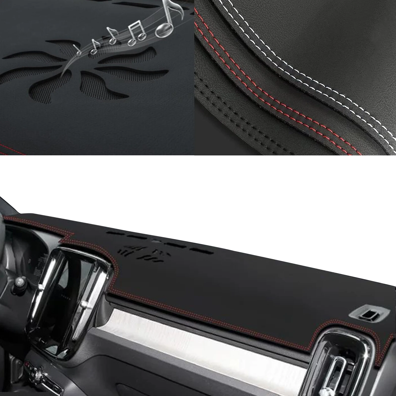 for Volvo XC40 2017 2018-2025 EV Special Customized Dashboard Cover Anti‑Glare Sunshade Pad Dash Mat Interior Accessories
