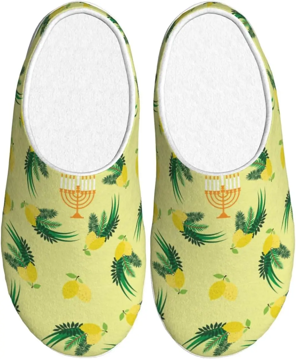 

Happy Sukkot Jewish Holiday Adult Cotton Slippers Home House Indoor Shoes