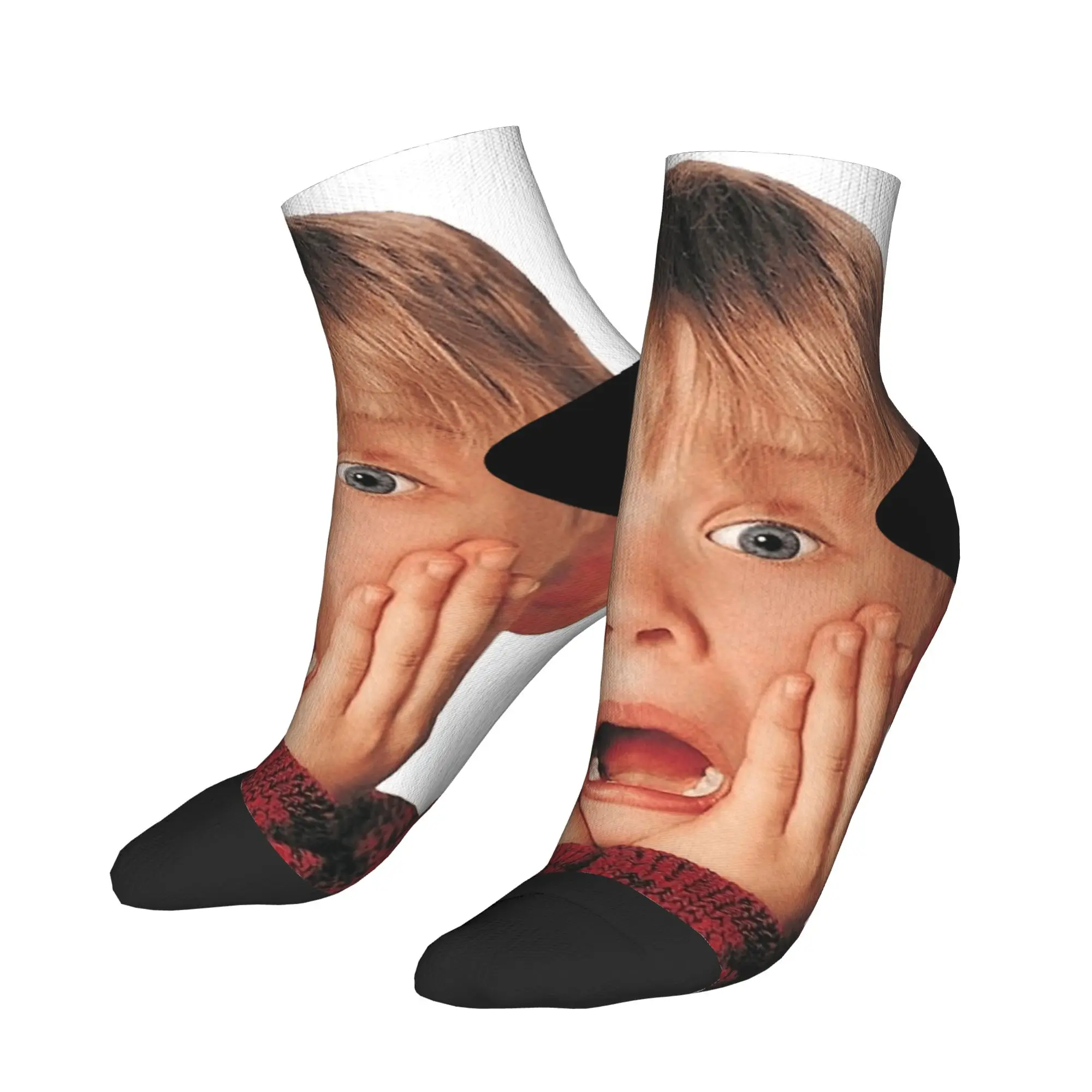 Kevin McCallister Home Alone Socks  Modern Ankle Socks Spring Non-Slip Unisex Men Comfort Soft Graphic Skateboard Casual Sock