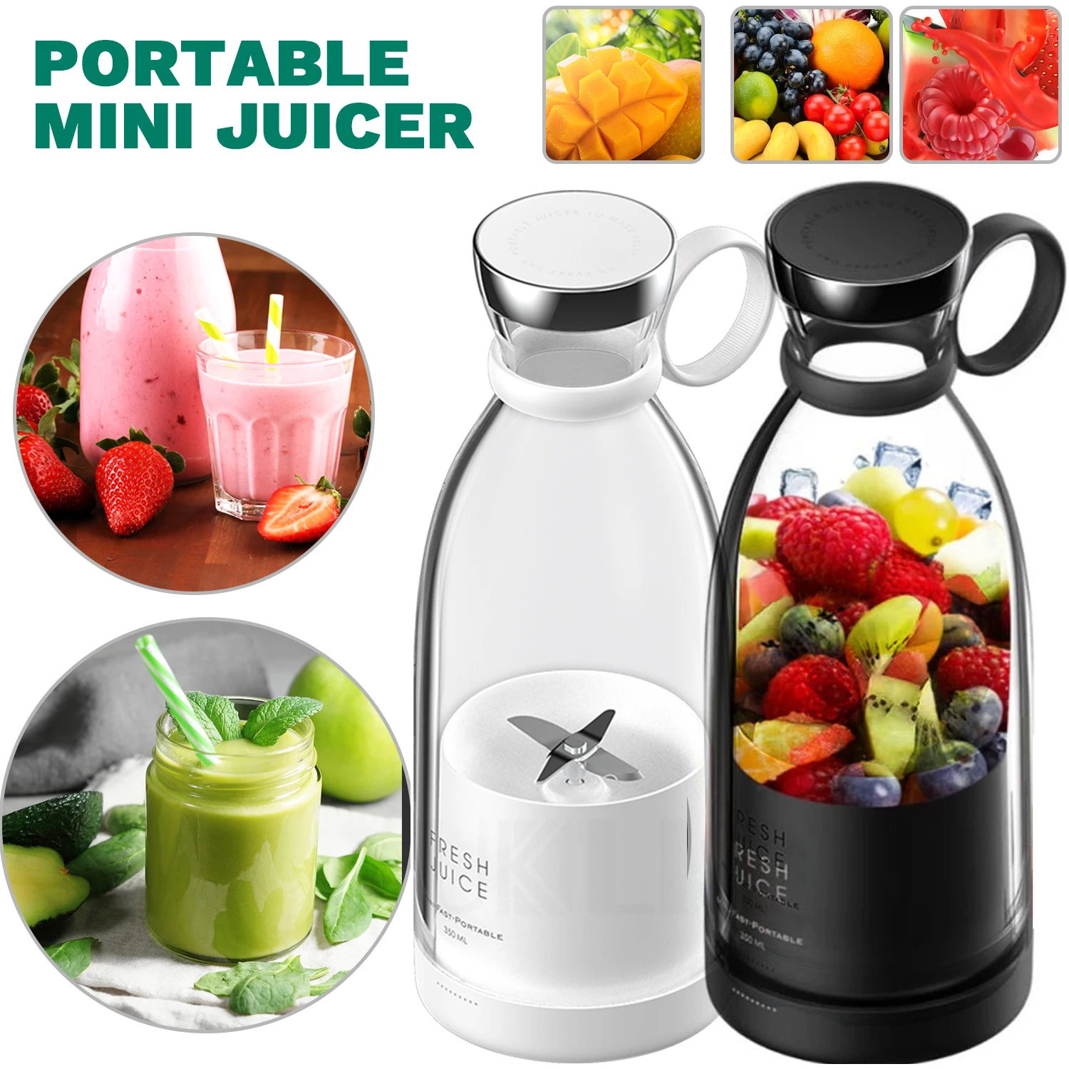 5 Colors Portable Electric Juicer Blender Usb Mini Fruit Mixers Juicer Fruit Extractors Food Milkshake Multifunction Juice Maker