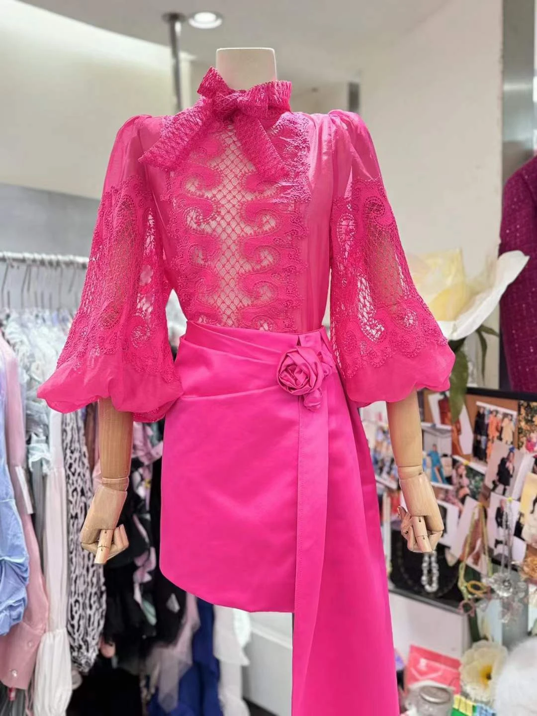 

Женский тонкий топ Ele Ladylike Bubble Sleeve с цветочным узором, весна-осень, базовый слой