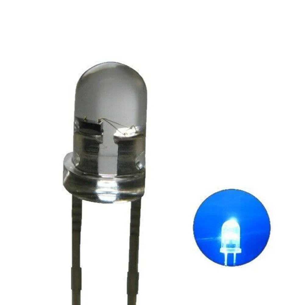 100pcs LED Lamp Beads F5mm Round Head Mist Straight Plug Multi-Color Light-Emitting Tube Led Lamp Bead Electronic Components