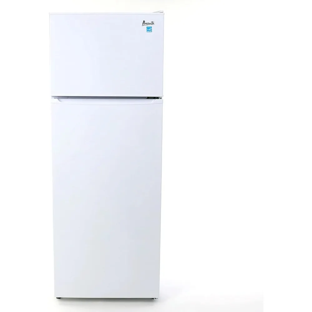 RA75V0W Apartment Refrigerator Freestanding Slim Design Full Fridge with Top Freezer for Condo, House, Small Kitchen Use, White