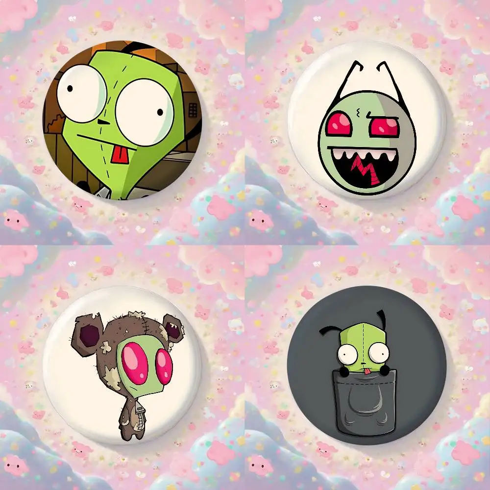 Green Invader Instagram-style Cartoon Badges, Versatile Decorative Accessories And Gifts