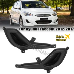 Przeciwmgielne pokrywa na światła dla Hyundai Accent 2012 2013 2014 2015 2016 2017 865631R000 865641R000 przeciwmgielne osłona lampy akcesoria samochodowe czarny