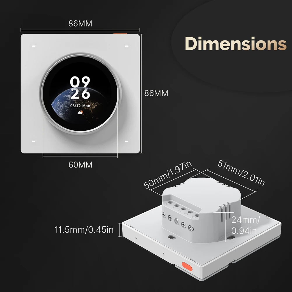 لوحة تحكم مركزية ذكية تعمل باللمس، 3 مرحلات، 4 أزرار، تحكم في المشهد قابل للبرمجة للمنزل