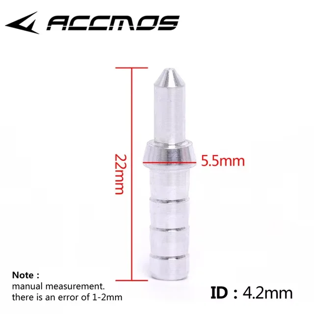 36 Stück Pfeilschaften ID 3,2/4,2/5,2/6,2/8,0mm Pfeilnocken + Aluminium-Pins DIY Bogenschießen Pfeilzubehör