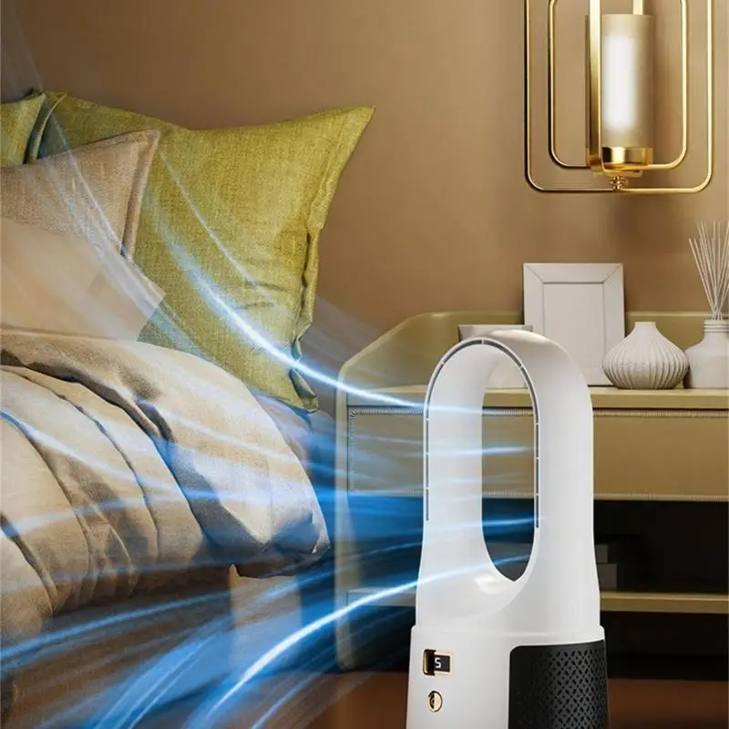 27rb fã portátil sem lâmina com 6 velocidades desktop recarregável fã ar resfriadores ar silencioso fã para o casa