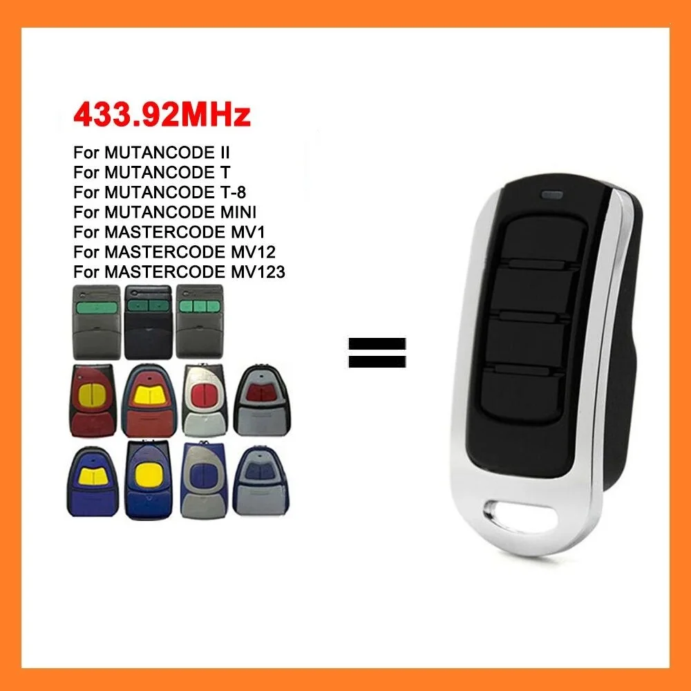 MUTANCODE II/T/T-8/MINI Garage Door Remote Control MASTERCODE MV1 MV12 MV123 MT1 MT2 NT2 NT4 Garage Door remote control command