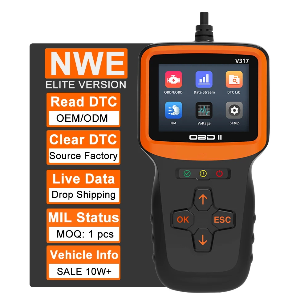 Obd2 ماسح ضوئي للسيارة V317 وظيفة محرك obd كاملة 2.8 بوصة شاشة ملونة obdii قارئ رمز السيارة obd2 أدوات تشخيص السيارات