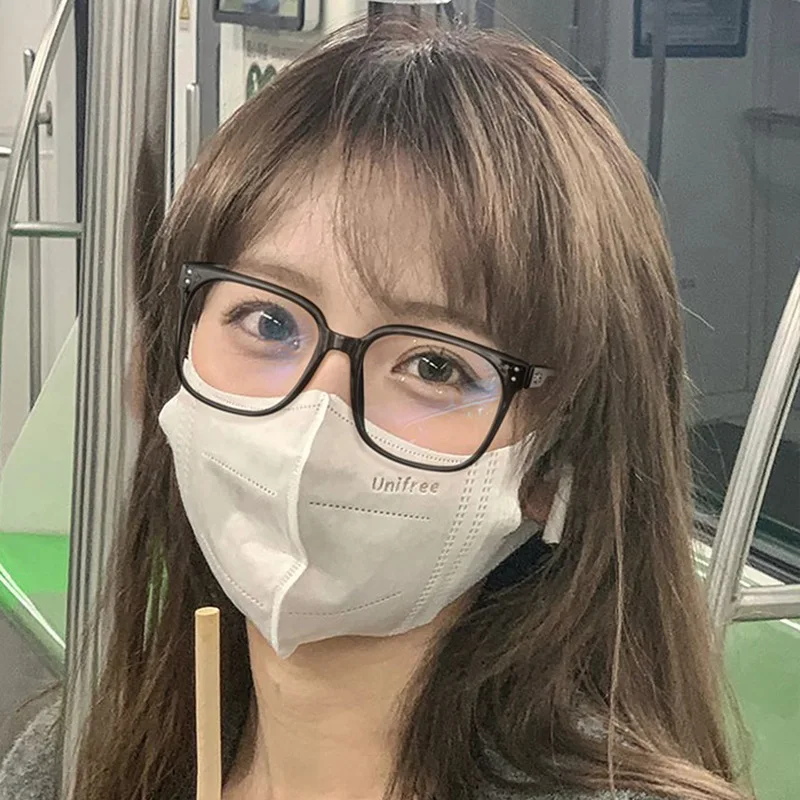 إطار نظارات كبير مضاد للأزرق للنساء والرجال بعدسات شفافة نظارات مزيفة إطار نظارات بصرية غير منتظمة #4