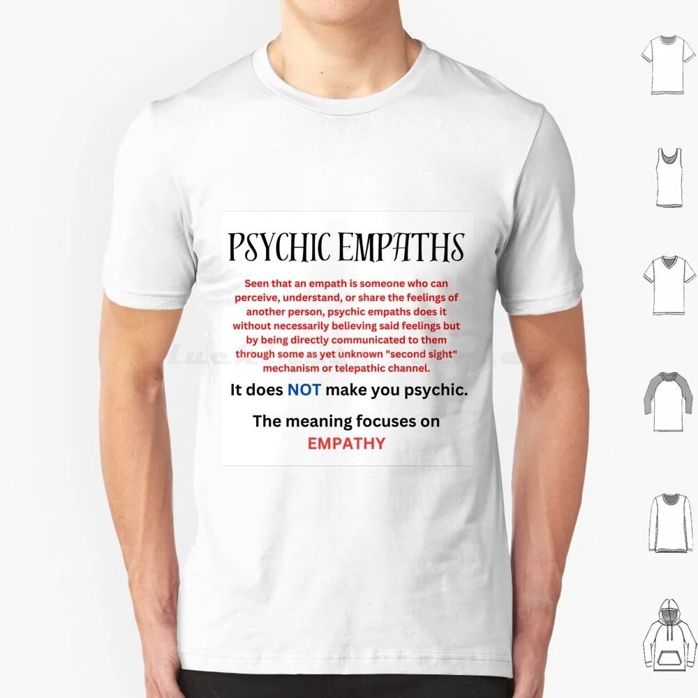 Empaths And Empathy T Shirt Cotton Men Women DIY Print Empathy Empaths Clothesprintedwithjustwords Knowledgeable Lifelesson