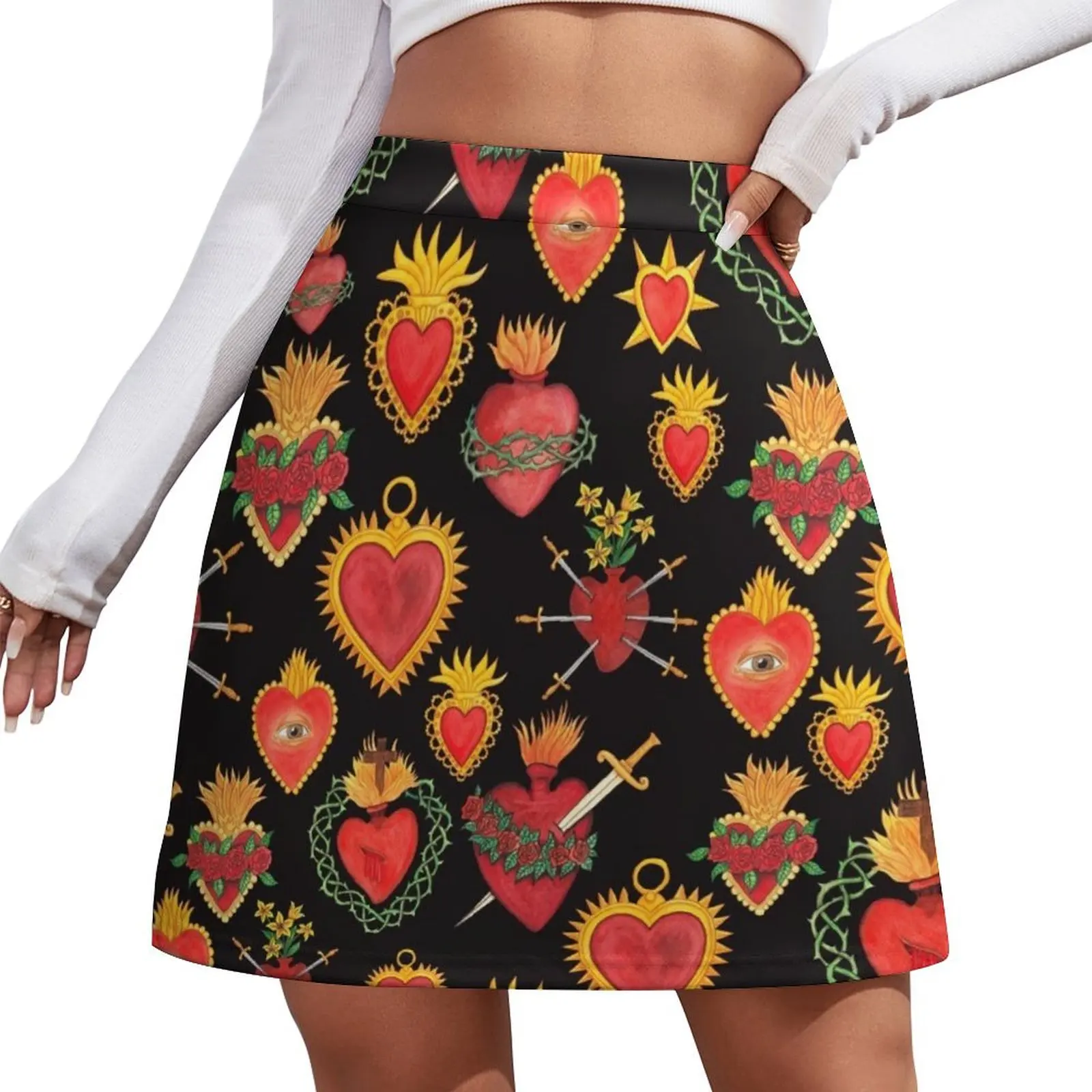 

Sacred Heart Mini Skirt Women's skirt mini skirts Evening dresses Kawaii