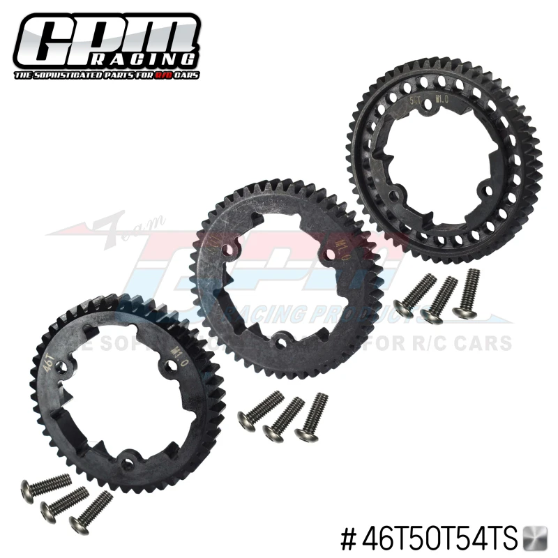 

GPM Alloy Steel 20CrMnTi Spur Gear (M1.0 46T/50T/54T) - Upgrade Accessories for TRAXXAS 1/10 MAXX RC Monster Truck