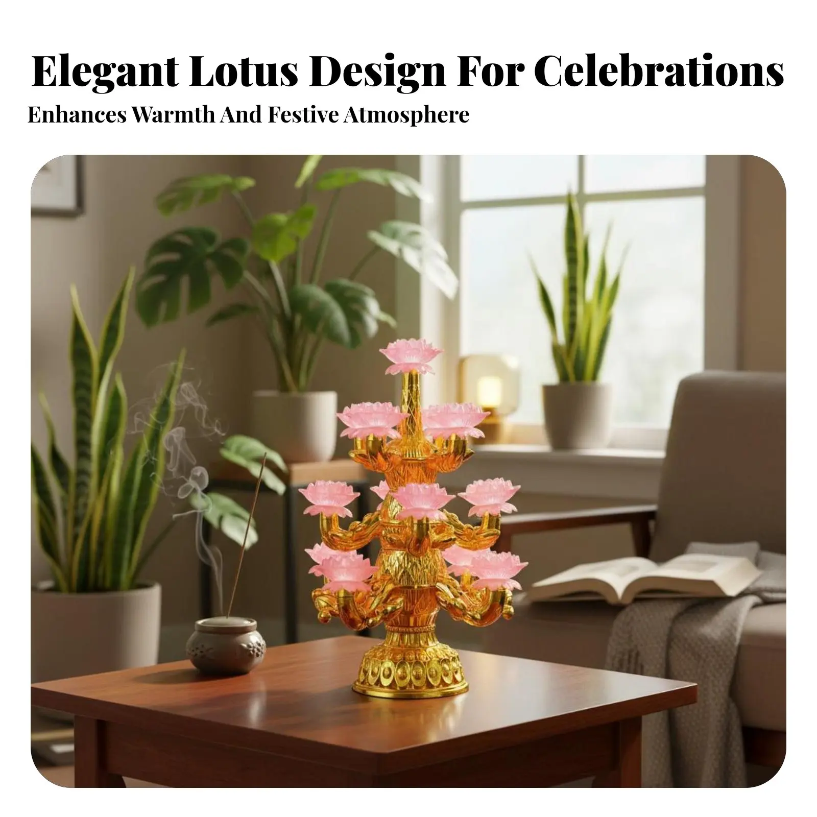 Electronic Lotus Light, Colorful LED, Plug-in Home Decor, Changing Colors, Indoor Decoration, Holiday Gift