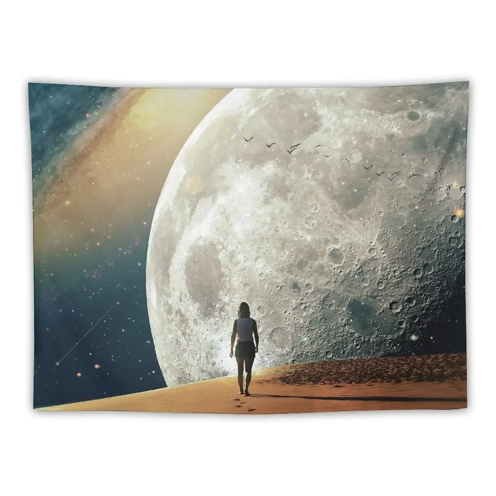 

Alone With The Moon II Tapestry Home Decorations Bedroom Decorations Tapestry