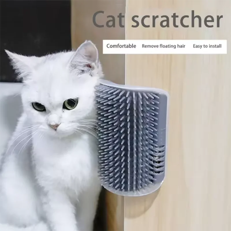 Masajeador de esquina para gato rascador para rascar gatos cepillo para gatos peine cepillo para esquina de masaje suprimentos para animais de estimação