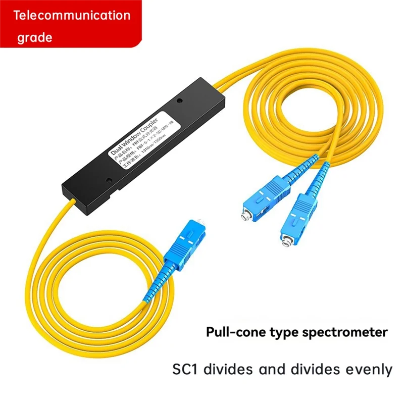 1/2 SC/UPC Fiber Optical Splitter Fiber Optic Pigtail Splitter Dual Window Coupler For Fibre Communication System-Y41A