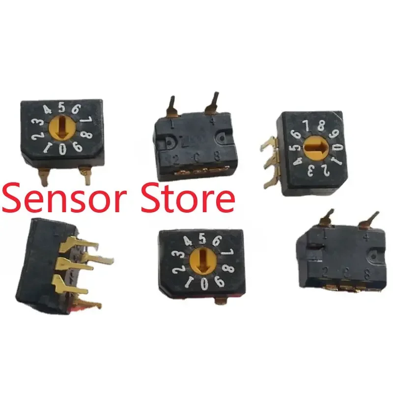 10PCS Rotary Coding Switch 0-9 Positions 3 To 2 Pin  Gold-plated 8421 Positive Code
