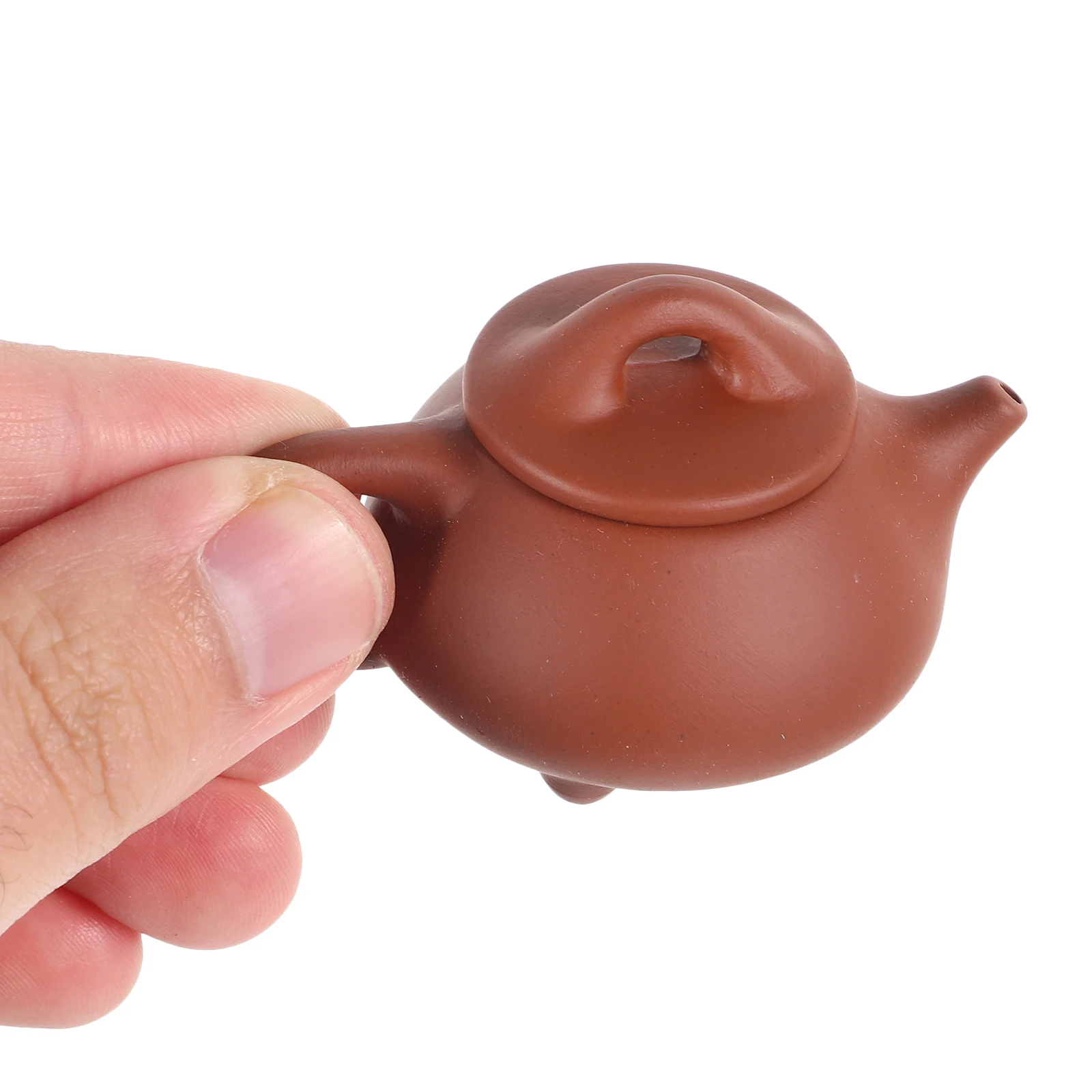 

Mini Purple Clay Tea Pet Elegant Miniature Tea Pot Shape Ornament Home Desktop Table Decor Purple Clay Table Ornament