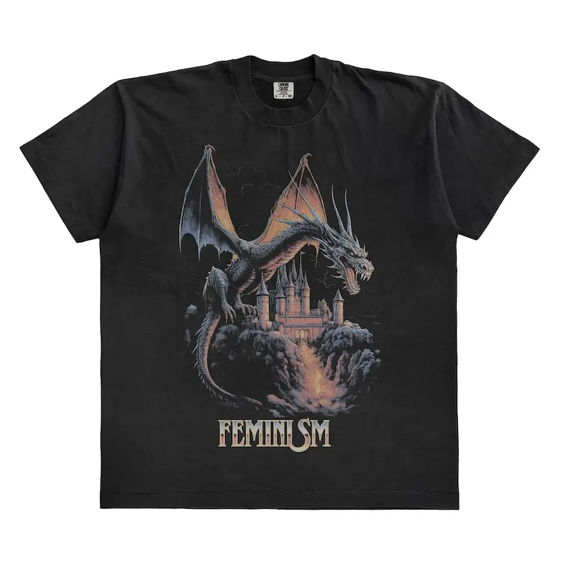 

Feminism Dragon Dark Fantasy T-Shirt