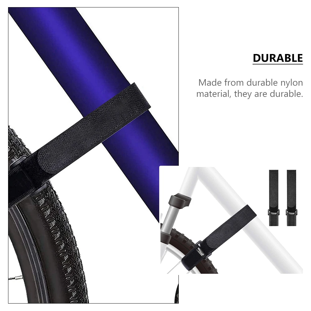 

2Pcs BikeWheelCinchFixingKickbackLockNylonBundlingBelt LightweightDurable CycleB Buckle WheelFixingB AntiSlipStrap