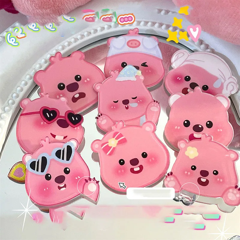 9 Pcs Miniso Cute Zanmang Loopy Brooch Ins Cartoon Anime Student Decoration Kawaii Loopy Badge Toys for Girl Birthday Gifts