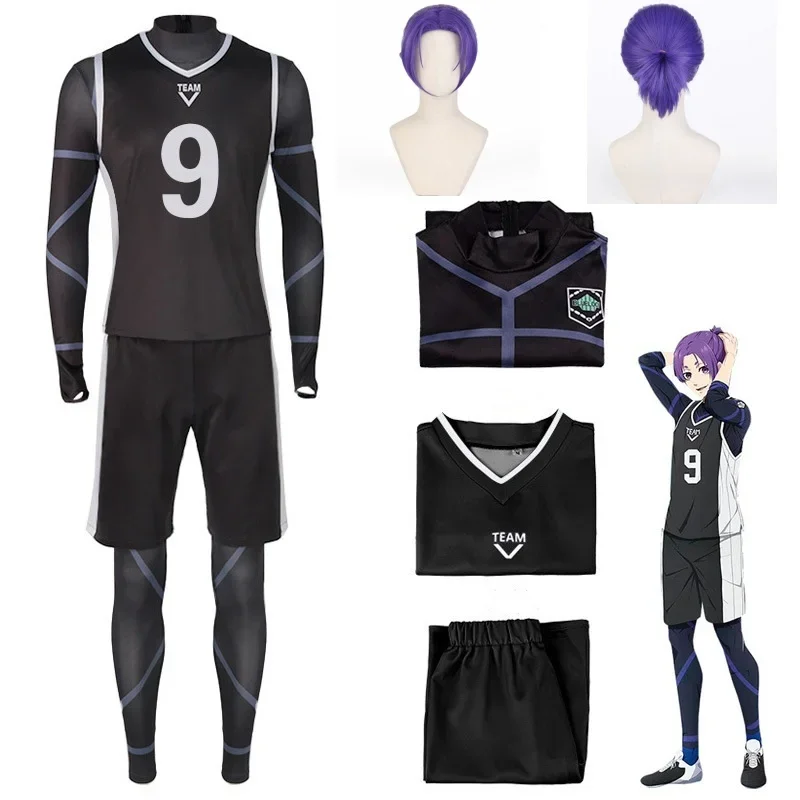 Anime Blue Lock Cosplay Nagi Seishiro Isagi Yoichi Chigiri Rensuke Kunigami Bachira Megur Jumpsuit Football Club Sportswear Wig